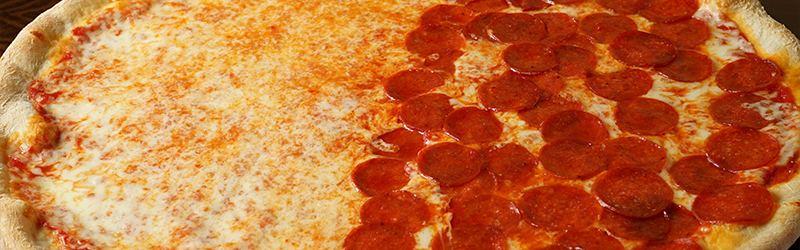 Half & half pizzas category header image